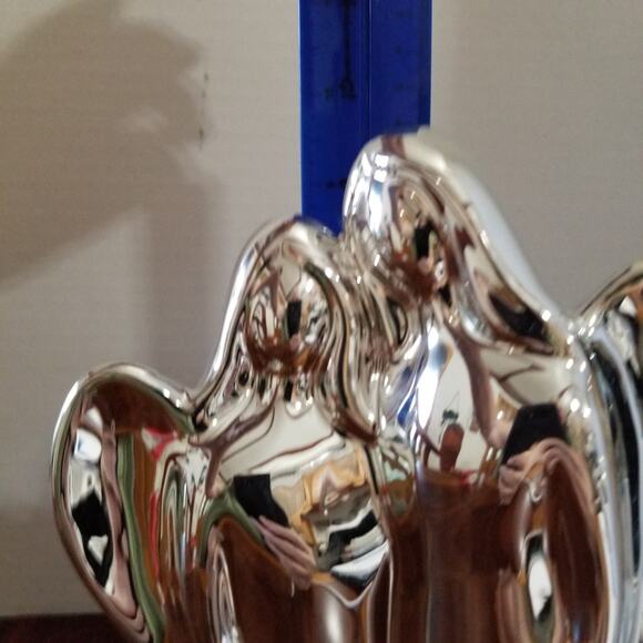 Two female angels silver ceramic nine and one half in. tall - Picture 8 of 9